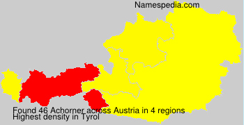 Surname Achorner in Austria