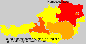 Surname Baatz in Austria