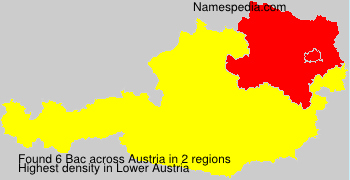 Surname Bac in Austria
