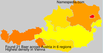 Surname Baer in Austria