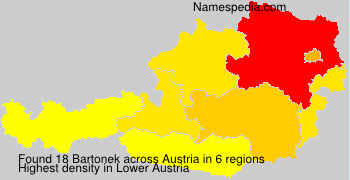 Surname Bartonek in Austria
