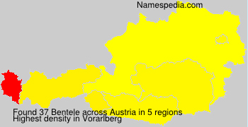 Surname Bentele in Austria