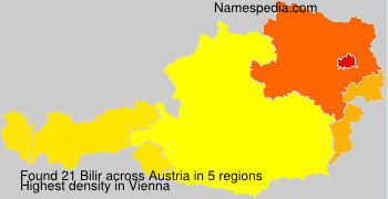 Surname Bilir in Austria