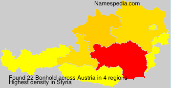 Surname Bonhold in Austria