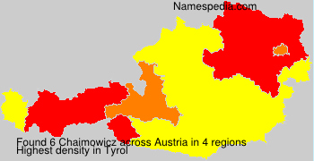 Surname Chaimowicz in Austria