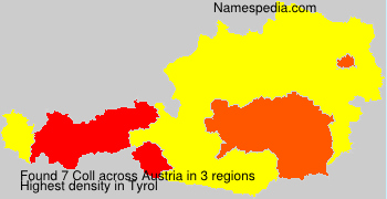 Surname Coll in Austria