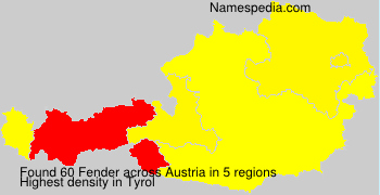Surname Fender in Austria