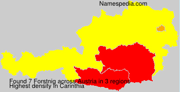 Surname Forstnig in Austria