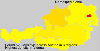 Surname Gavrilovic in Austria
