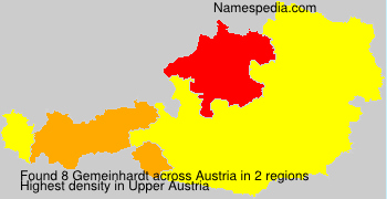 Surname Gemeinhardt in Austria
