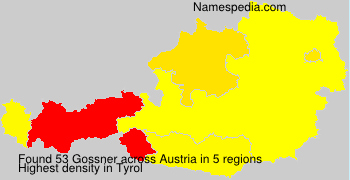 Surname Gossner in Austria