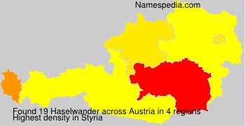 Surname Haselwander in Austria