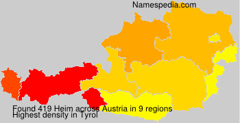 Surname Heim in Austria