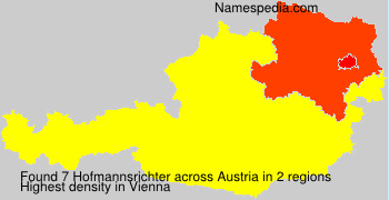 Surname Hofmannsrichter in Austria