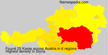 Surname Kamp in Austria