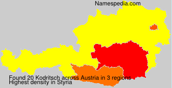 Surname Kodritsch in Austria