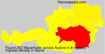 Surname Mauerhofer in Austria
