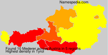 Surname Mederer in Austria