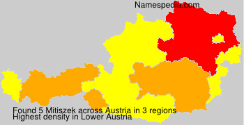 Surname Mitiszek in Austria