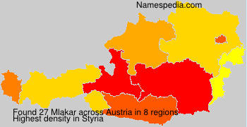 Surname Mlakar in Austria