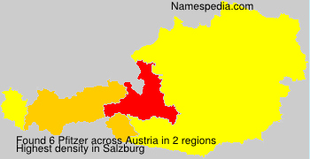 Surname Pfitzer in Austria