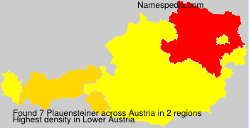 Surname Plauensteiner in Austria