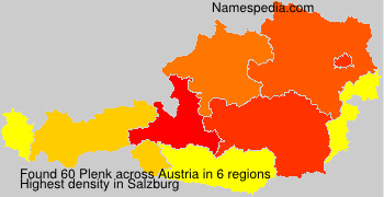 Surname Plenk in Austria