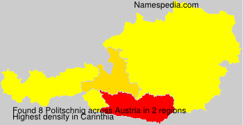 Surname Politschnig in Austria