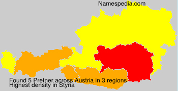 Surname Pretner in Austria Surname Pretner in Austria