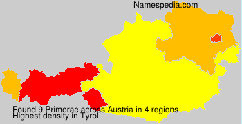 Surname Primorac in Austria