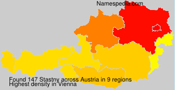 Surname Stastny in Austria