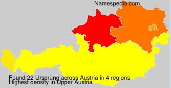 Surname Ursprung in Austria