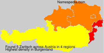 Surname Zaritsch in Austria