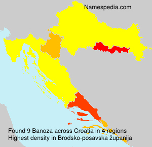 Surname Banoza in Croatia