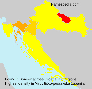 Surname Boncek in Croatia