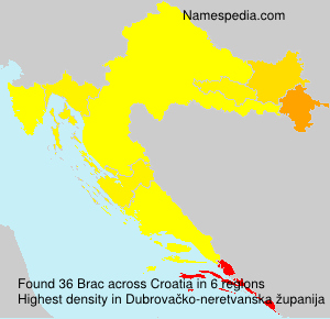 Surname Brac in Croatia
