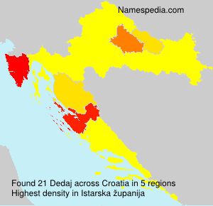 Surname Dedaj in Croatia