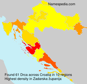 Surname Drca in Croatia