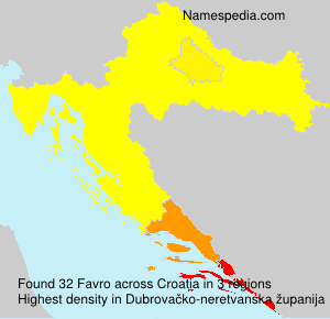 Surname Favro in Croatia