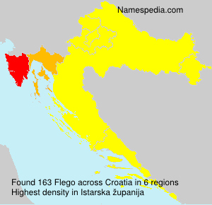 Surname Flego in Croatia