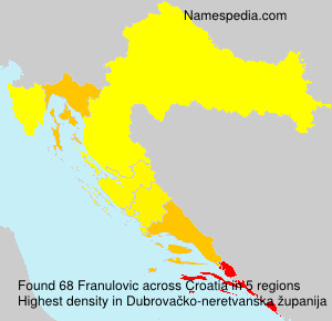 Surname Franulovic in Croatia