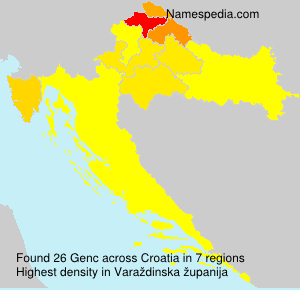 Surname Genc in Croatia