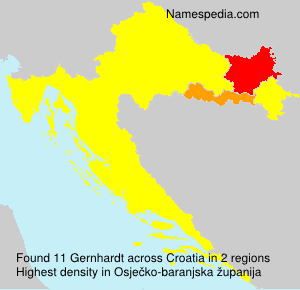 Surname Gernhardt in Croatia