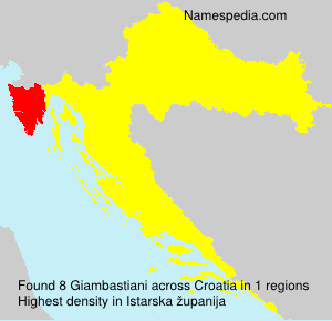 Surname Giambastiani in Croatia