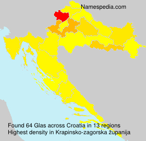 Surname Glas in Croatia