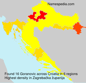 Surname Goranovic in Croatia