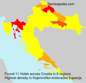 Surname Holek in Croatia