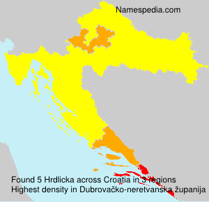 Surname Hrdlicka in Croatia