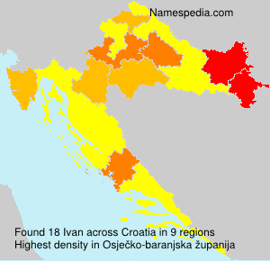 Surname Ivan in Croatia
