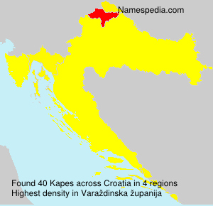 Surname Kapes in Croatia